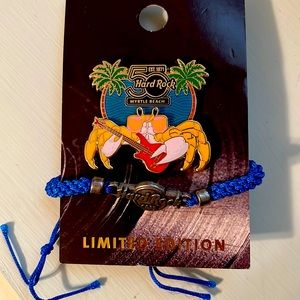 Hard Rock Cafe pin & bracelet
